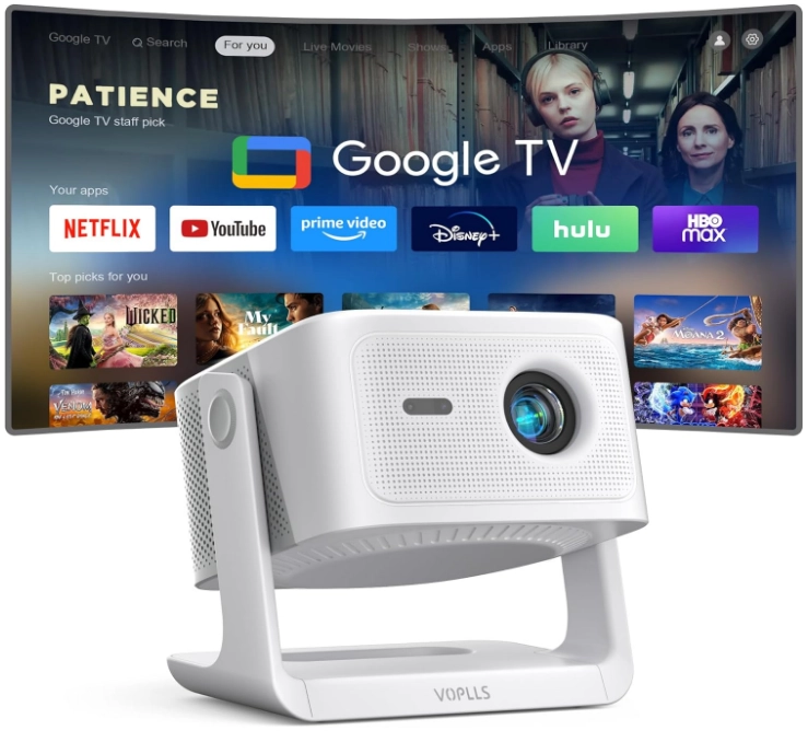 VOPLLS G3 - White Smart Google TV Projector